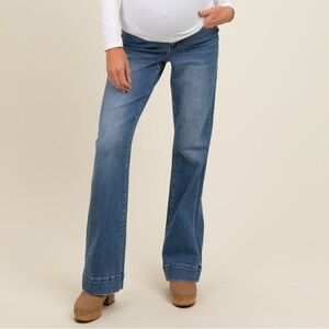 Pinkblush Blue Flare Maternity Jeans